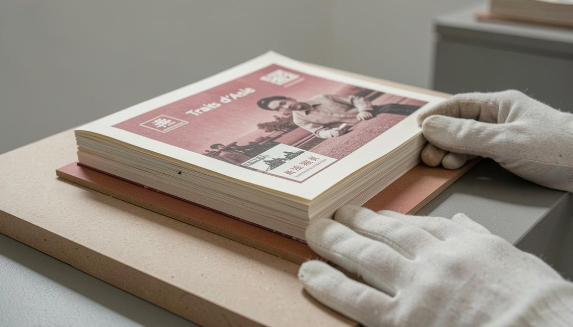 Étude photographique d’une affiche imprimée de Shanghai, support papier et pigments patinés, sans texte lisible.